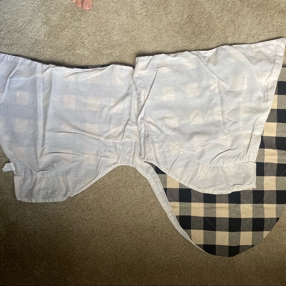 Sold @ sale! Farmhouse, 2- Buffalo Check Austrian Valences - Picture 2 of 9